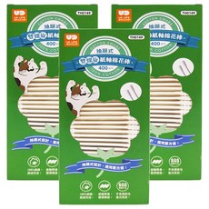 UdiLife 優的生活大師 抽屜式雙螺旋紙軸棉花棒 400支 純棉, 3盒