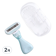 Market Ring 女性用輕便除毛刀 天空藍 Type1, 1入, 2個