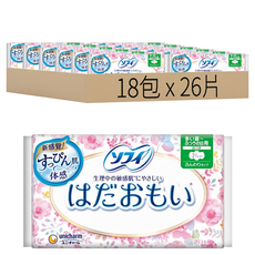 SOFY 蘇菲 量多日用衛生棉 蝶翼型, 21cm, 26片, 18包