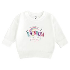 KIDSCREW 兒童款彩虹大學T