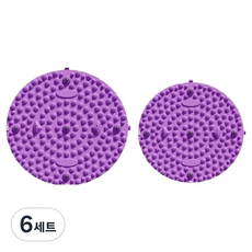 솔솔담다 시원한 발바닥 지압매트 55cm + 35cm 세트, 퍼플, 6세트