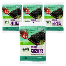 풀무원 참기름 재래김 전장 5매입, 80g, 4개