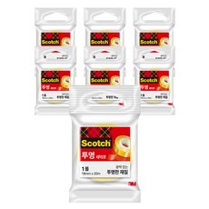 3M Scotch 多用途膠帶補充裝 18mm*20m, 單一顏色, 7包