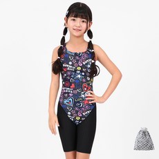 AQUATICA 女童5分連身泳衣 AQAJN102+游泳袋組