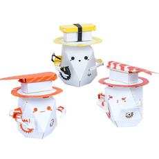 RoBoTRY 壽司可動紙機器人套組, 鮭魚 玉子燒 羅夫, 1個