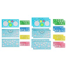 바코젤 모양 도형자 7종 세트, 블루, 3세트