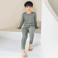 유니프랜드 아동용 피치웜 9부 보온 내의 상하 세트