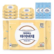 크리넥스 마이비데 화장실용 물티슈 키즈 캡형 60매 x 6팩 + 클린케어 화장실용 물티슈 10매 x 3팩, 1세트