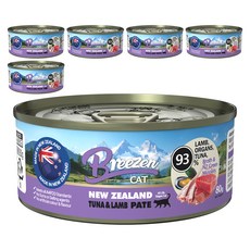 브리젠 전연령 고양이 뉴질랜드 파테 주식캔, 6개, 80g, 참치+양