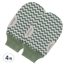 Vitabello 低刺激去角質手套, 綠色, 4個, 1入