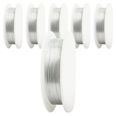 彩色金屬線美甲, 銀色, 6個