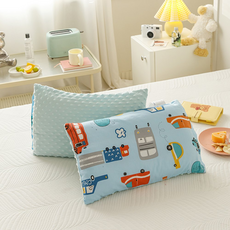 100%天然兒童乳膠枕頭, 乳膠枕芯 + 薄枕套, 26 x 43 x 6.5cm, 小汽車