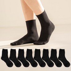 socks factory 女性用不易破洞中筒襪8雙