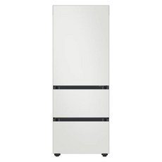 [색상선택형] 삼성전자 BESPOKE 김치플러스 키친핏 313L 3도어 냉장고 방문설치, RQ33C74B2AP