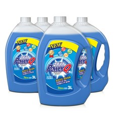파워큐 실내건조 액체 세탁세제, 4개, 3L