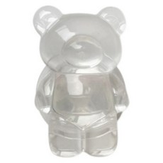 오프유 스마트폰 입체 그립톡, 투명곰돌이, 1개