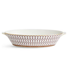 웨지우드 르네상스 레드 오발 서빙볼 339 x 230 x 70 mm 1300ml, 혼합색상, 1개