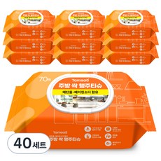 탐사 베이킹소다 함유 주방 싹 행주티슈, 40세트, 70매, 60g