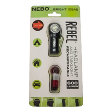 NEBO Rebel 磁吸式充電兩用頭燈, 800流明, 可拆卸口袋夾, 1個
