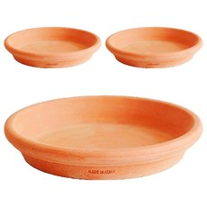 도시정원 이태리 토분 바소 스탠다드 화분받침, 황토색, 3개