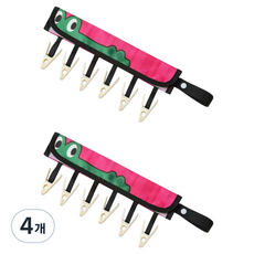 Bellapick 布料魔鬼氈折疊衣架, 綠色鱷魚, 4個