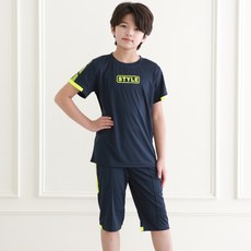 兒童涼感透氣霓虹酷涼短袖上下套裝