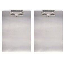 Saenggaknarae 不鏽鋼文件板夾 B6 15 x 19.5cm, 2個, 銀色