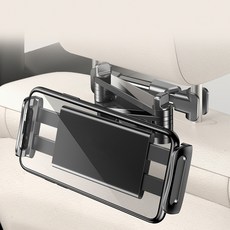 Love Kids 汽車後座頭枕智慧型手機平板支架, 1個, 黑色