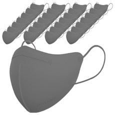 필나인 라이트 핏 2D 보건용 마스크 대형 KF94, 1매, 50개, 시크그레이