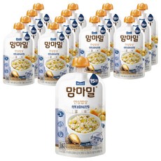 맘마밀 안심밥상 레토르트 이유식, 전복 모듬채소진밥, 140g, 15개