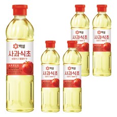CJ BEKSUL 白雪 蘋果醋, 500ml, 5個