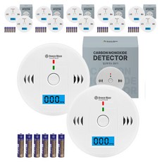 Breeze Moon 一氧化碳警報器 + 電池組, 白色, 6套