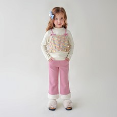 MARI N MORI 兒童粗花呢馬甲 + 刷毛長褲套裝