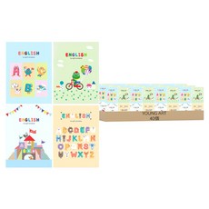 YOUNG ART 國小英語寬行筆記本, 40個, 顏色隨機 多色