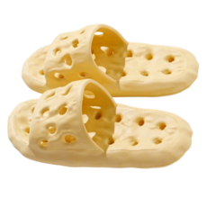 니즈유 미끄럼방지 고급 EVA 욕실화 슬리퍼, 옐로우, 1개