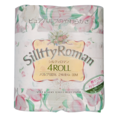四國特紙 Silky Roman 捲筒衛生紙 100%紙漿 雙層 30M 柔軟絲滑, 4捲, 1包