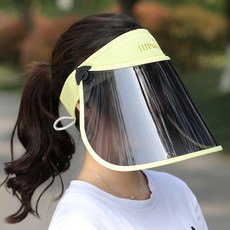 A-VIC SPORTS 女性寬版遮陽帽 透明遮陽板, 黃色
