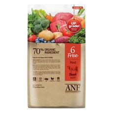 ANF 전연령 독 식스프리 레드 소고기 건식사료, 소, 2kg, 1개