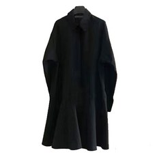 ViVEMO 隱藏鈕扣百褶迷你連身裙 01668, 黑色