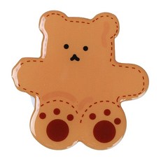 오프유 스마트폰 그립톡, 뽀글이곰돌이, 1개