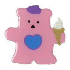 오프유 스마트폰 그립톡, 아이스크림곰돌이, 1개