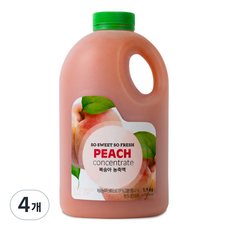 스위트컵 복숭아 농축액, 1.9kg, 4개