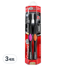 콜게이트 360 차콜 칫솔, 2개입, 3세트