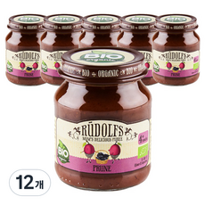 루돌프 유기농 퓨레, 푸룬맛, 12개, 120g