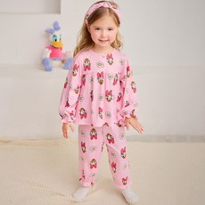 hejmini 女童迪士尼黛西鴨花園睡衣套裝