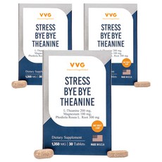維生素村壓力再見 L-茶氨酸 40.5g, 3個