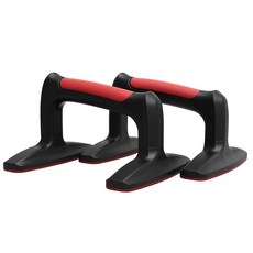 Winclo 居家健身伏地挺身器 胸部運動 俯臥撐 2入, 紅黑色, 單一商品