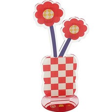 인스스타일 메모 사진 클립홀더 04체크레드꽃, 혼합색상