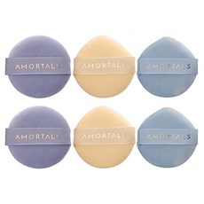AMORTALS 爾木萄 星雲散粉撲組 (小 55x13mm) 圓形和水滴形 材質：珍珠絨, 2組