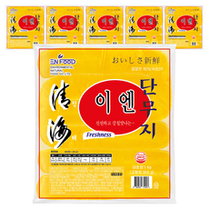 이엔푸드 청해 이엔 단무지, 1kg, 6개